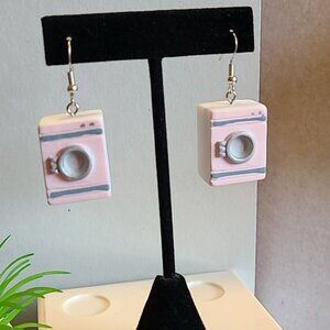 Washing Machine Earrings Novelty Laundry Day core Funky Quirky Cute Ladies